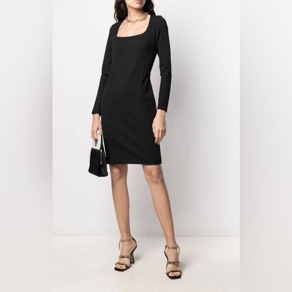 Boss Dresses & Skirts - BOSS Hugo Boss Black Textured Sheath Dress Long Sleeve Midi